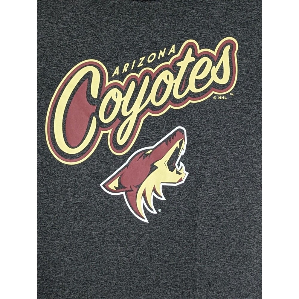 NHL Arizona Coyotes Athletic L/S Shirt Mens XL Heather Gray Lightweight Stretch